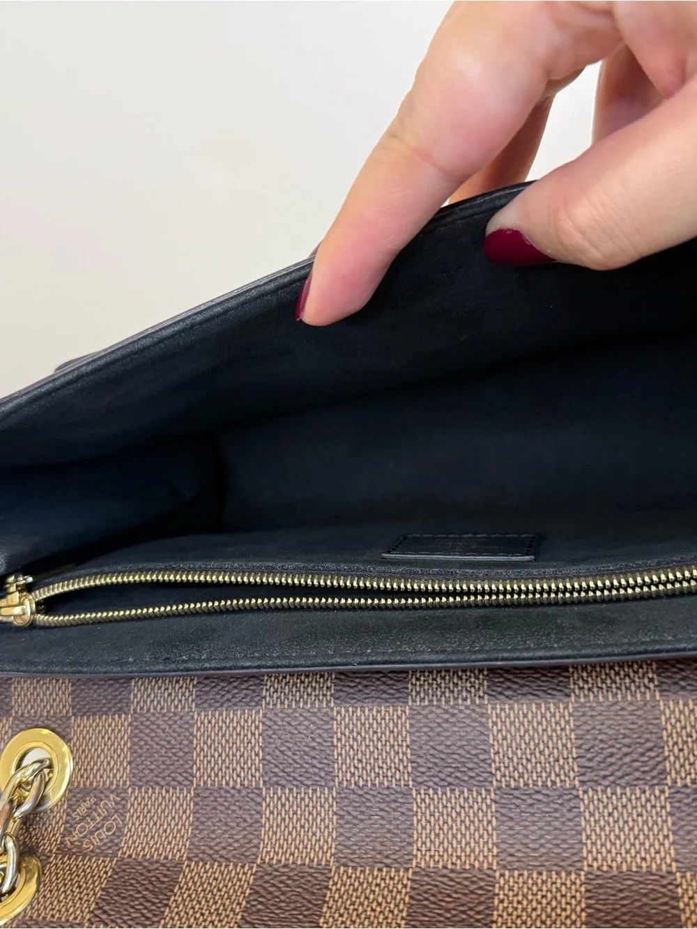 Authentic- Louis Vuitton Vavin PM – Damier Ebene / Creme